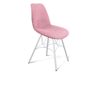 Обеденный стул SHT-ST29-С22 / SHT-S100 (розовый зефир/хром лак) в Липецке