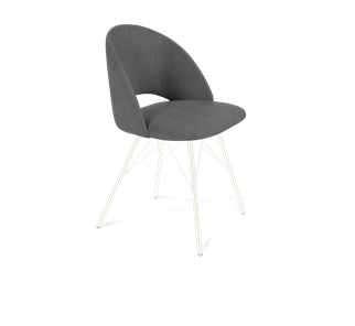 Обеденный стул SHT-ST34 / SHT-S37 (платиново-серый/белый муар) в Липецке