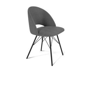 Обеденный стул SHT-ST34 / SHT-S37 (платиново-серый/черный муар) в Липецке