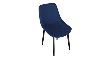 Обеденный стул Oscar (Черный муар/Велюр L005 синий) в Липецке