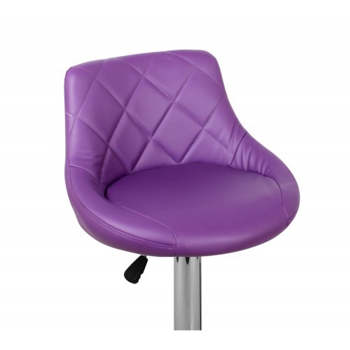 Барный стул Комфорт с мягкой спинкой WX-2396 экокожа фиолетовый в Липецке - изображение 2