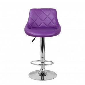Барный стул Комфорт с мягкой спинкой WX-2396 экокожа фиолетовый в Липецке - предосмотр