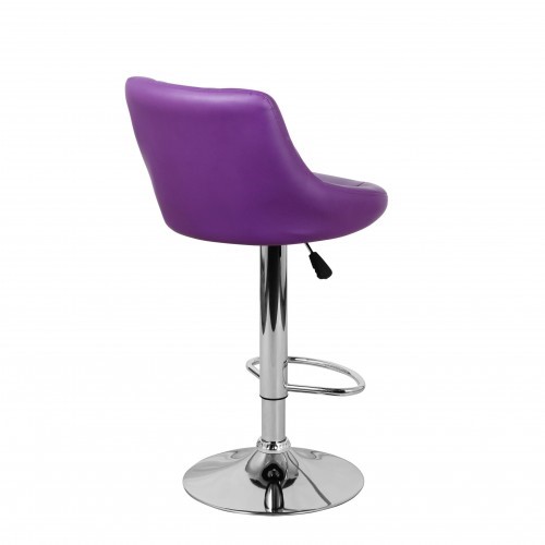 Барный стул Комфорт с мягкой спинкой WX-2396 экокожа фиолетовый в Липецке - изображение 4