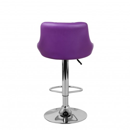 Барный стул Комфорт с мягкой спинкой WX-2396 экокожа фиолетовый в Липецке - изображение 5