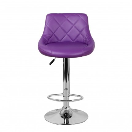 Барный стул Комфорт с мягкой спинкой WX-2396 экокожа фиолетовый в Липецке - изображение