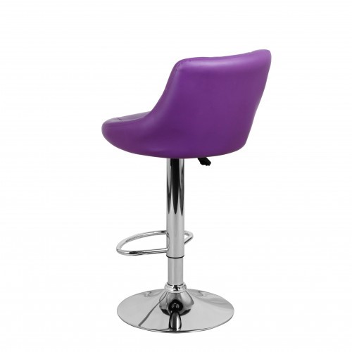 Барный стул Комфорт с мягкой спинкой WX-2396 экокожа фиолетовый в Липецке - изображение 6
