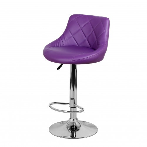 Барный стул Комфорт с мягкой спинкой WX-2396 экокожа фиолетовый в Липецке - изображение 8