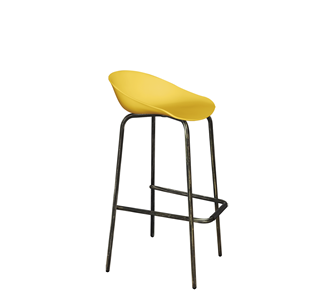 Барный стул SHT-ST19/S29 (желтый/черный муар/золотая патина) в Липецке