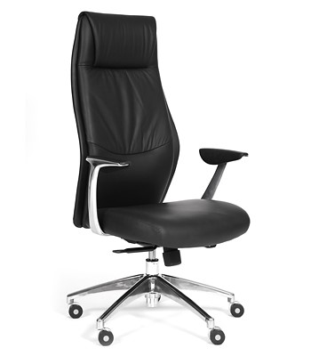 Кресло офисное CHAIRMAN Vista Экокожа премиум черная в Липецке - изображение