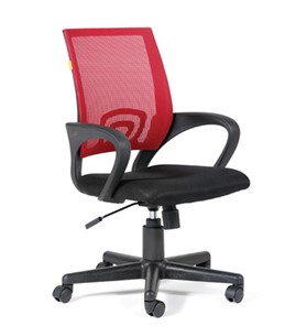 Офисное кресло CHAIRMAN 696 black Сетчатый акрил DW69 красный в Липецке - предосмотр