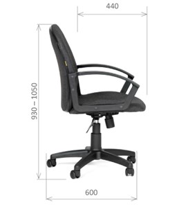 Офисное кресло CHAIRMAN 681 Ткань C-3 черное в Липецке - предосмотр 2