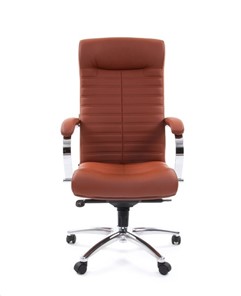 Кресло компьютерное CHAIRMAN 480 Экокожа Terra 111 (коричневая) в Липецке - предосмотр 1