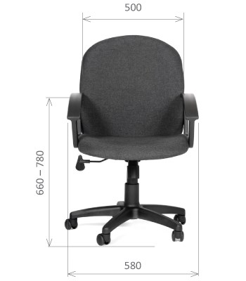 Офисное кресло CHAIRMAN 681 Ткань C-3 черное в Липецке - изображение 1