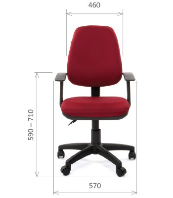 Компьютерное кресло CHAIRMAN 661 Ткань стандарт 15-11 красная в Липецке - изображение 1