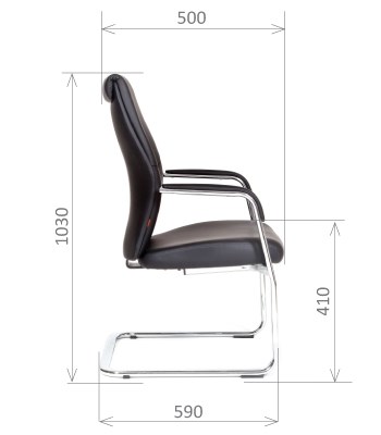 Офисное кресло CHAIRMAN Vista V Экокожа премиум черная в Липецке - изображение 2