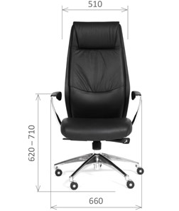 Кресло офисное CHAIRMAN Vista Экокожа премиум черная в Липецке - предосмотр 1
