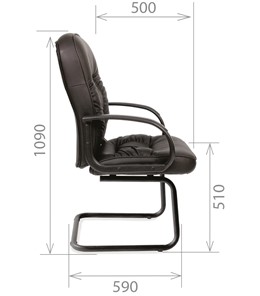 Офисное кресло CHAIRMAN 416V экокожа черная в Липецке - предосмотр 2