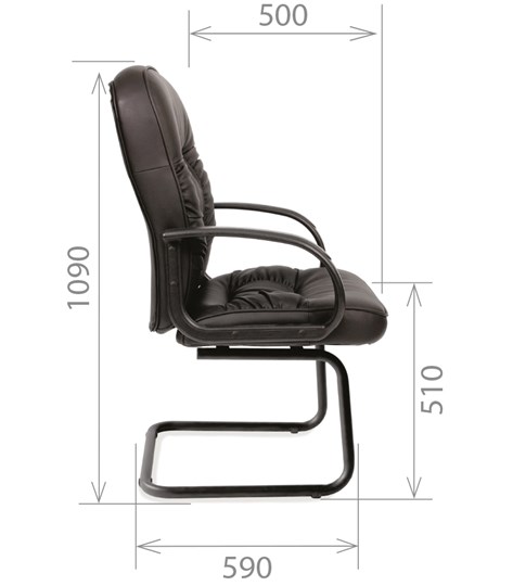 Офисное кресло CHAIRMAN 416V экокожа черная в Липецке - изображение 2