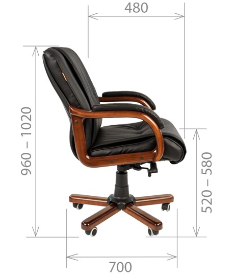 Компьютерное кресло CHAIRMAN 653M кожа черная в Липецке - изображение 2