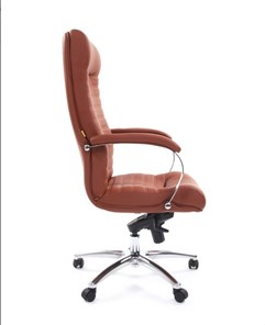 Кресло компьютерное CHAIRMAN 480 Экокожа Terra 111 (коричневая) в Липецке - предосмотр 2