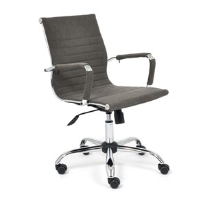 Кресло компьютерное URBAN-LOW флок, серый, арт.14445 в Липецке