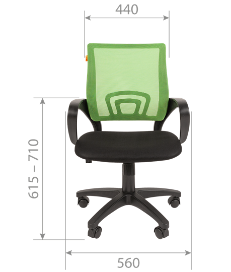 Офисное кресло CHAIRMAN 696 black Сетчатый акрил DW69 красный в Липецке - изображение 2