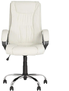 Офисное кресло ELLY (CHR68) экокожа ECO-50, белая в Липецке