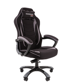 Кресло игровое CHAIRMAN GAME 28 Полиэстер комбинированная ткань серый/черный в Липецке