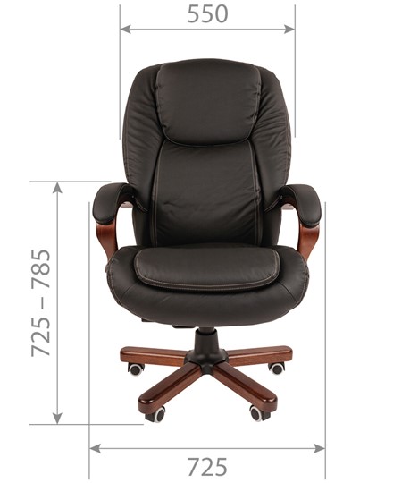 Офисное кресло CHAIRMAN 408 кожа черная в Липецке - изображение 1