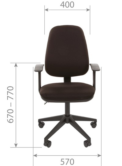 Кресло компьютерное CHAIRMAN 661 Ткань стандарт 15-13 серая в Липецке - изображение 3
