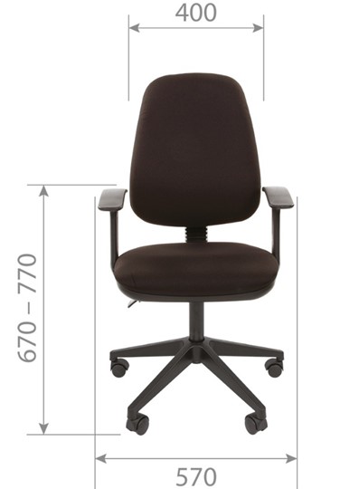 Компьютерное кресло CHAIRMAN 661 Ткань стандарт 15-21 черная в Липецке - изображение 3