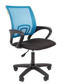 Кресло CHAIRMAN 696 black LT, голубое в Липецке