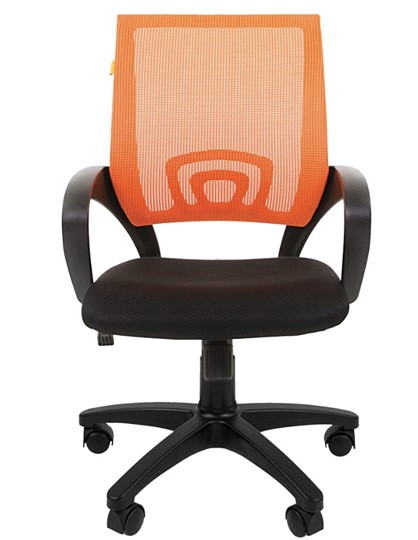 Компьютерное кресло CHAIRMAN 696 black Сетчатый акрил DW66 оранжевый в Липецке - изображение 4