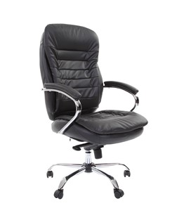 Компьютерное кресло CHAIRMAN 795 кожа, цвет черный в Липецке
