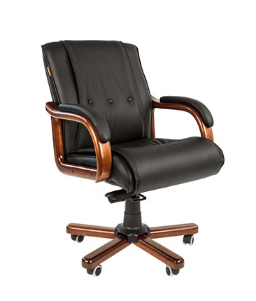 Компьютерное кресло CHAIRMAN 653M кожа черная в Липецке - изображение