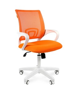 Компьютерное кресло CHAIRMAN 696 white, ткань, цвет оранжевый в Липецке