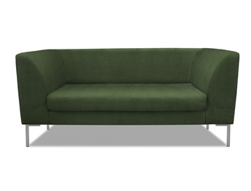 Офисный диван Сиеста 2-местный, ткань Сахара / зеленая С39 в Липецке
