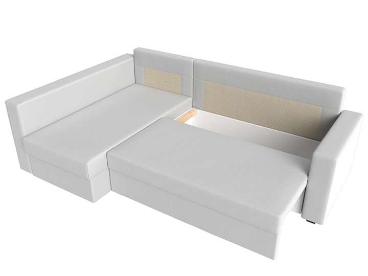 Угловой диван Мансберг, Белый (Экокожа) в Липецке - изображение 1