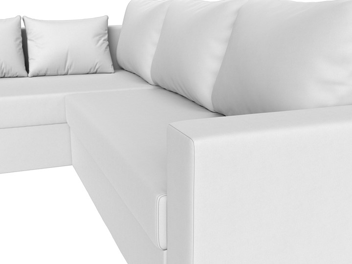 Угловой диван Мансберг, Белый (Экокожа) в Липецке - изображение 4