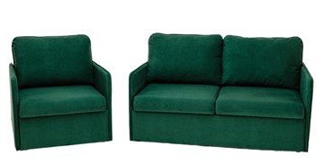 Комплект мебели Амира зеленый диван + кресло в Липецке