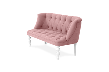 Прямой диван Бриджит розовый ножки белые в Липецке