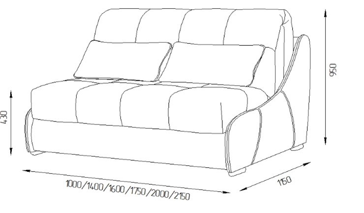 Прямой диван Токио 205 (ППУ) в Липецке - изображение 3