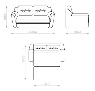 Прямой диван Вега 2 МД в Липецке - предосмотр 5