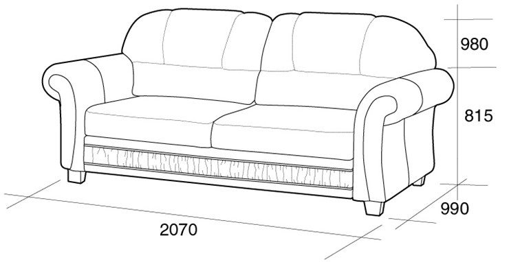 Прямой диван София 3Т в Липецке - изображение 4