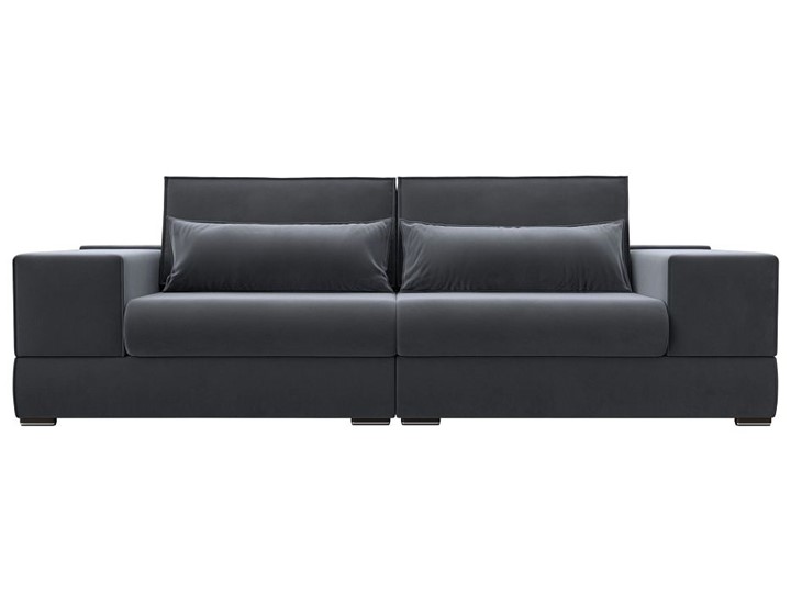 Прямой диван Лига-037, Серый (велюр) в Липецке - изображение 8