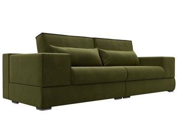 Прямой диван Лига-037, Зеленый (Микровельвет) в Липецке