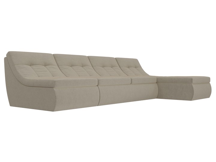 Модульный угловой диван Холидей, Бежевый (микровельвет) в Липецке - изображение 3