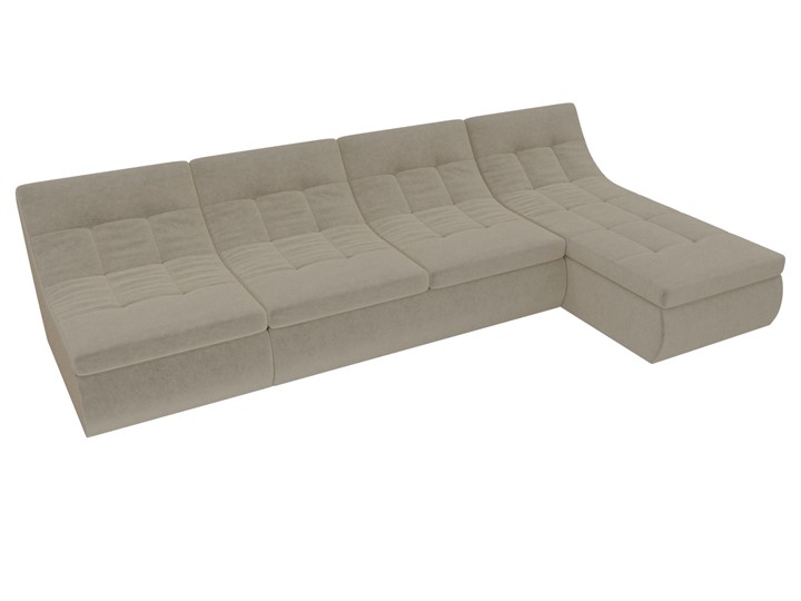 Модульный угловой диван Холидей, Бежевый (микровельвет) в Липецке - изображение 4