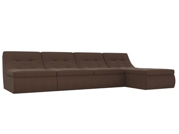 Модульный угловой диван Холидей, Коричневый (рогожка) в Липецке