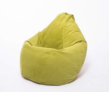 Кресло-мешок Груша малое, велюр однотон, травянное в Липецке - предосмотр